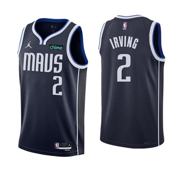 Men%27s Dallas Mavericks #2 Kyrie Irving Navy Statement Edition Stitched Basketball Jersey->dallas mavericks->NBA Jersey